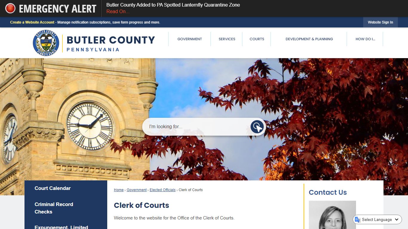 Clerk of Courts | Butler County, PA